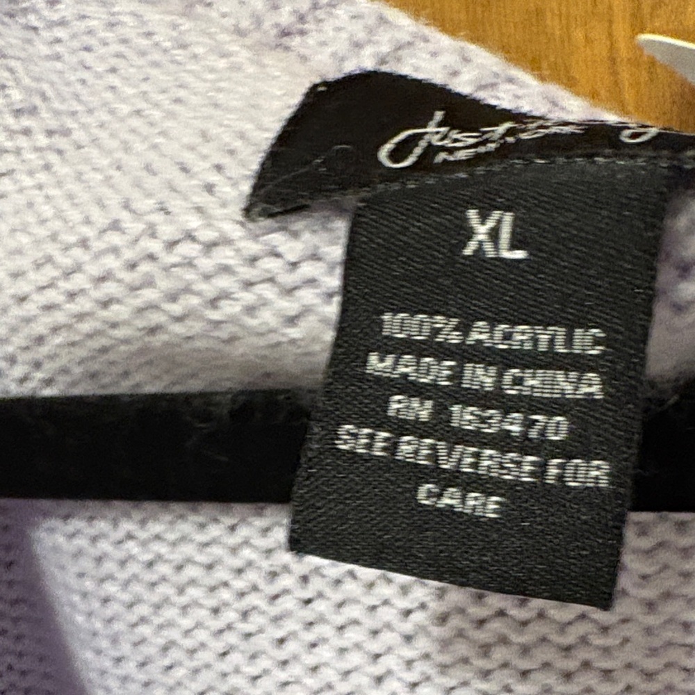 492. Just Polly Lavender Daisy Button-Front Cardigan Sweater - Picture 3 of 3